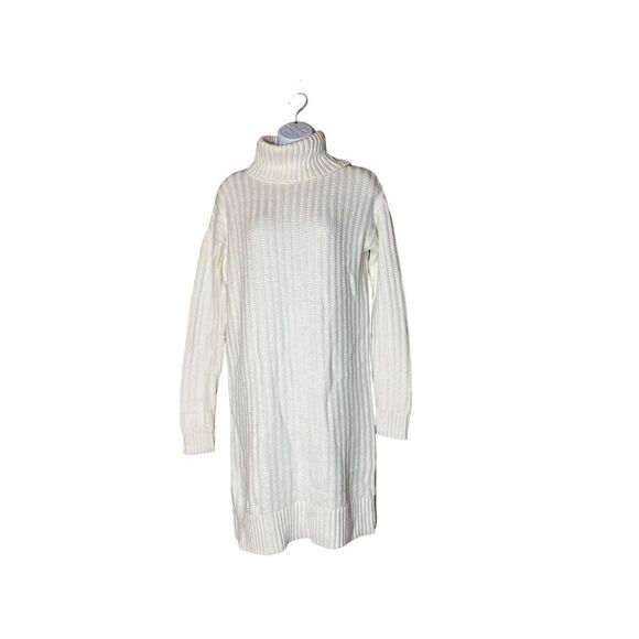 Banana Republic Cable Knit Turtleneck Sweater Dress Size Small - Picture 1 of 7
